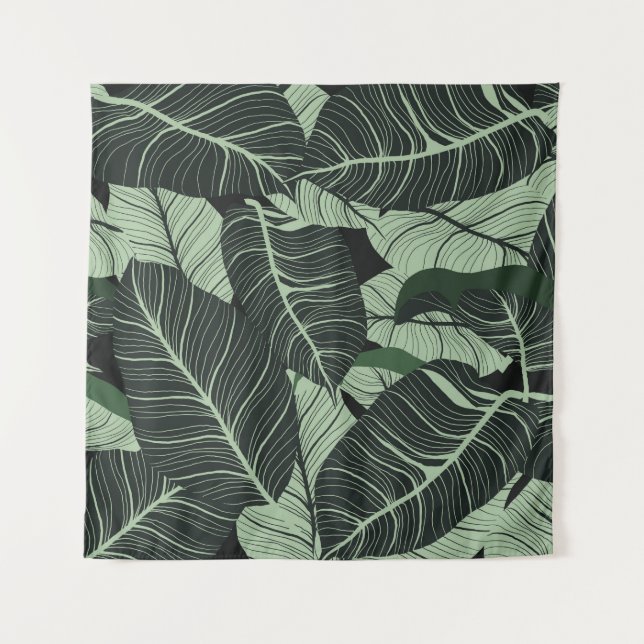Tapiz Luxury nature leaves background. Floral pattern, T (Anverso)
