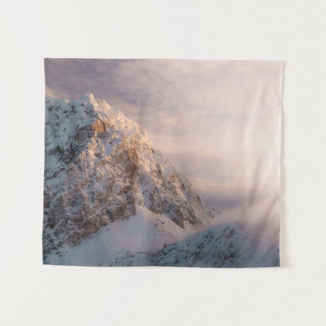 Tapiz Luz asombrosa y niebla en la montaña (Anverso (horizontal))