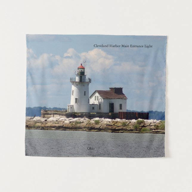 Tapiz Luz de entrada principal del puerto de Cleveland (Anverso (horizontal))