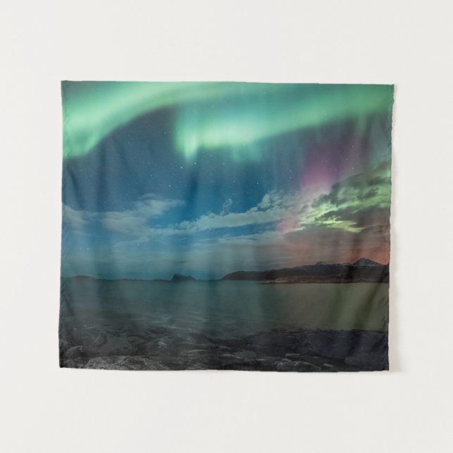 Tapiz Luz del Norte Noruega (Anverso (horizontal))