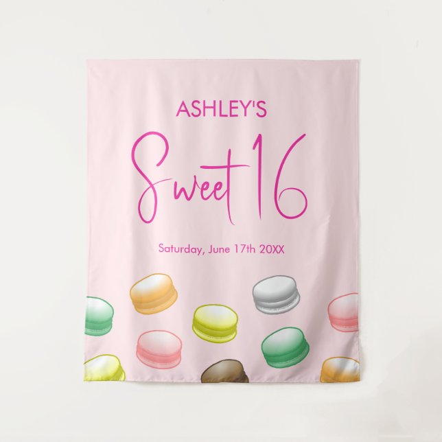 Tapiz Macarones coloridos y hermosos (Anverso)