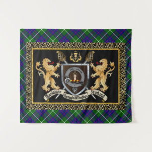 Tapiz MacIntyre Clan Badge & Motto con Leones