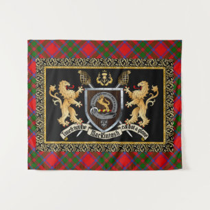 Tapiz MacKintosh Clan Badge & Motto con Leones
