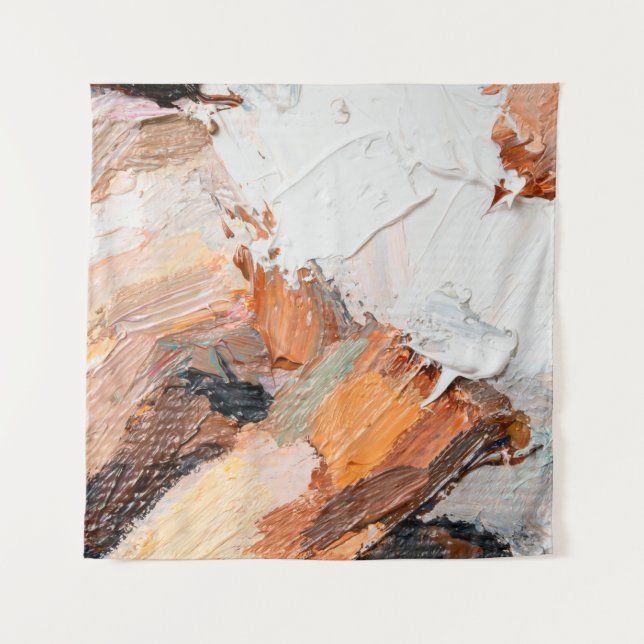 Tapiz Macro. Abstract art. Expressive embossed pasty oil (Anverso)