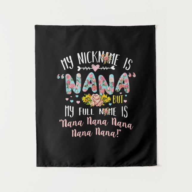 Tapiz Madre Arte | Mi apodo es Nana Cumpleaños (Anverso)