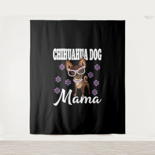 Tapiz Madre del perro chihuahua de las mujeres
