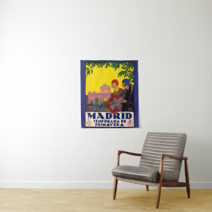 Tapiz Madrid Temporada de Primavera - arte del viaje del