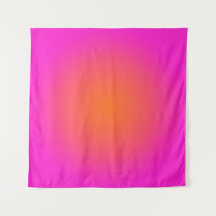Tapiz Magenta Caliente Rosa y Aura Naranja Brillante Omb