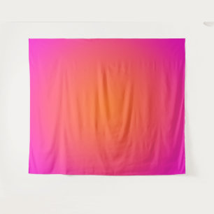 Tapiz Magenta Rosa Caliente y Aura Naranja Brillante Omb
