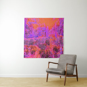 Tapiz Magenta Trippy y Jardín Impresionante Naranja