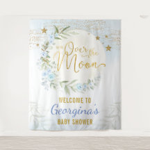 Magia Moon Stars Blue Gold Baby Boy Bienvenida