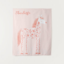 Tapiz Magnífico Unicornio Rubor Pink personalizado