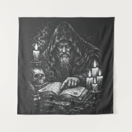 Tapiz Mago estudiando el grimorio — por BurnsInHell