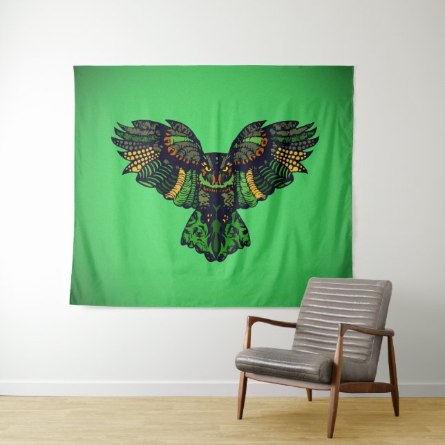 Tapiz Majestic Emerald Owl (In situ (horizontal))