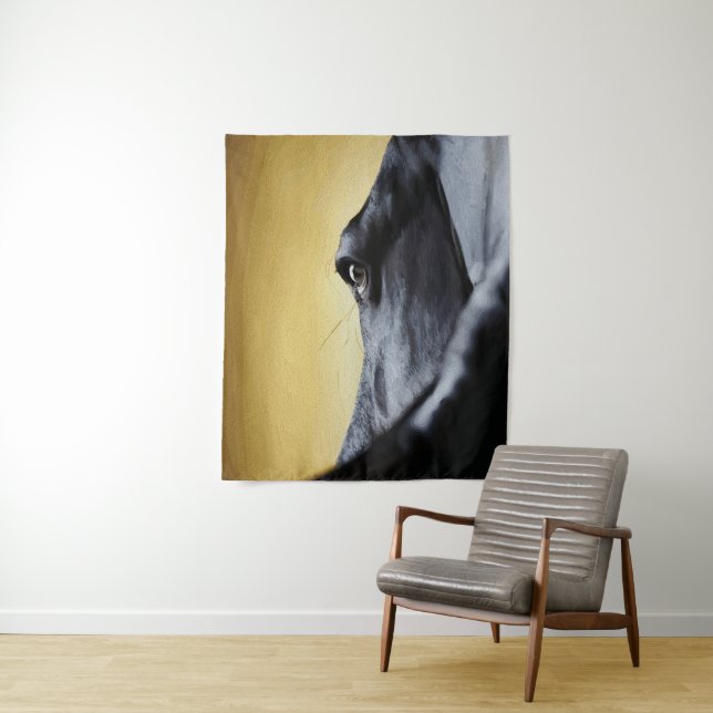 Tapiz Majestic Horse Eye Close-Up Art (In situ)