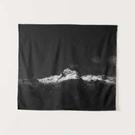 Tapiz Majestuosa montaña Triglav en blanco y negro
