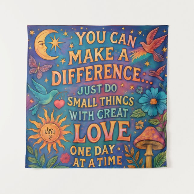 TAPIZ MAKE A DIFFERENCE TAPESTRY WALL ART (Anverso (horizontal))