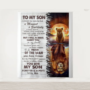 Tapiz Mamá León a mi hijo cerré los ojos