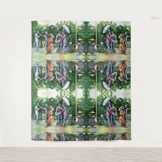 Tapiz Mamá nunca me advirtió sobre jugadores de Tuba (Anverso)