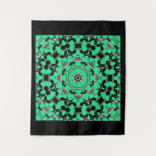 Tapiz Mandala abstracta sin inconvenientes corazones ori (Anverso)