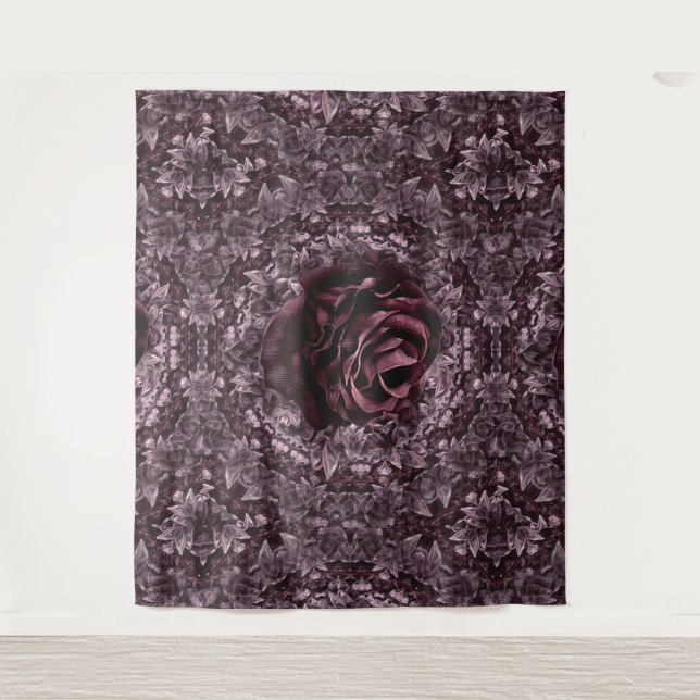 Tapiz Mandala de rosa  (Anverso)