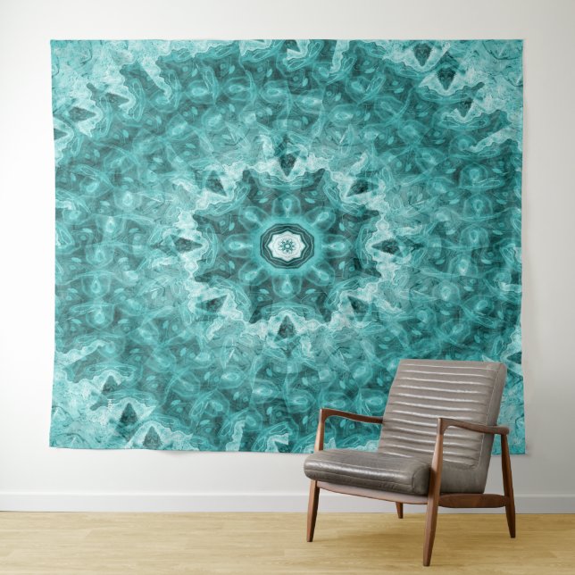Tapiz Mandala en Turquoise... (In situ (horizontal))