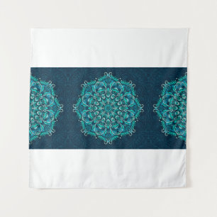 Tapiz Mandala étnica azul. Copia de Raster
