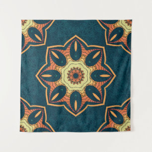 Tapiz Mandala étnica: patrón de cosecha ininterrumpida