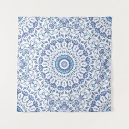 Tapiz Mandalá Floral Azul