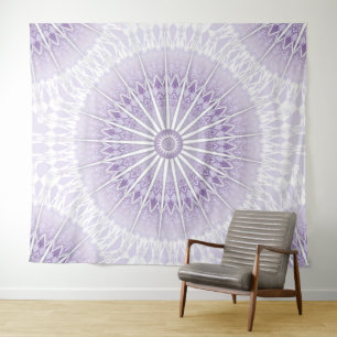 Tapiz Mandala geométrica malva morada