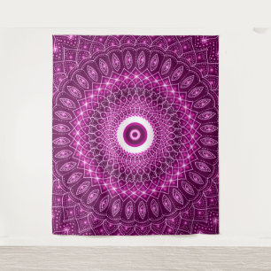 Tapiz Mandala india rosa moderno estilo yoga boho lindo