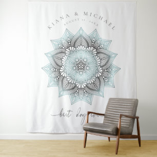 Tapiz Mandala Lace Boda el mejor día de la historia Lt.