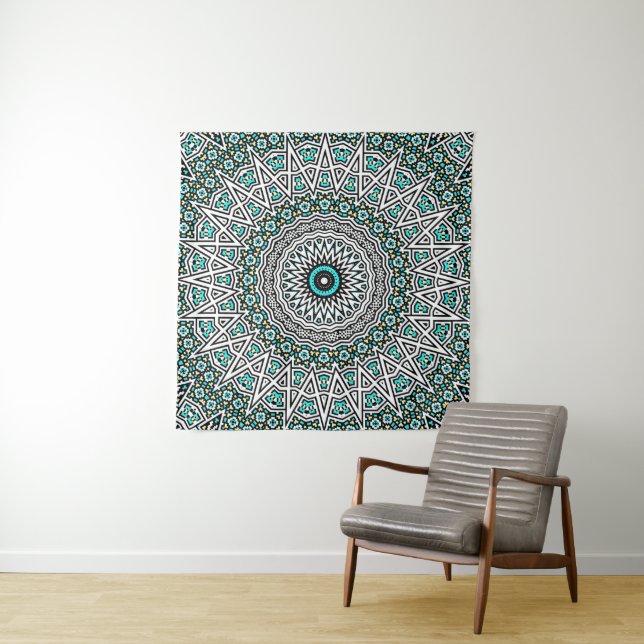 Tapiz Mandalá Mosaico Invertido (In situ)