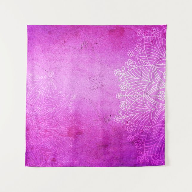 Tapiz Mandala pink design meditation zen (Anverso)