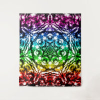Mandalá Retro Estrella Tie Dye Arcoíris