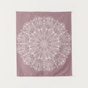 Tapiz Mandala rosa Rosa polvoriento