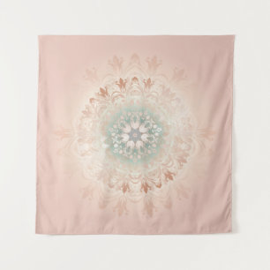Tapiz Mandalala Floral Beige Dorado Rosa