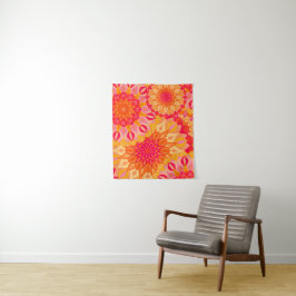 Tapiz Mandalas superpuestos naranja rosa amarillo pequeñ