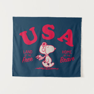Tapiz Maní   Tierra libre de Snoopy USA