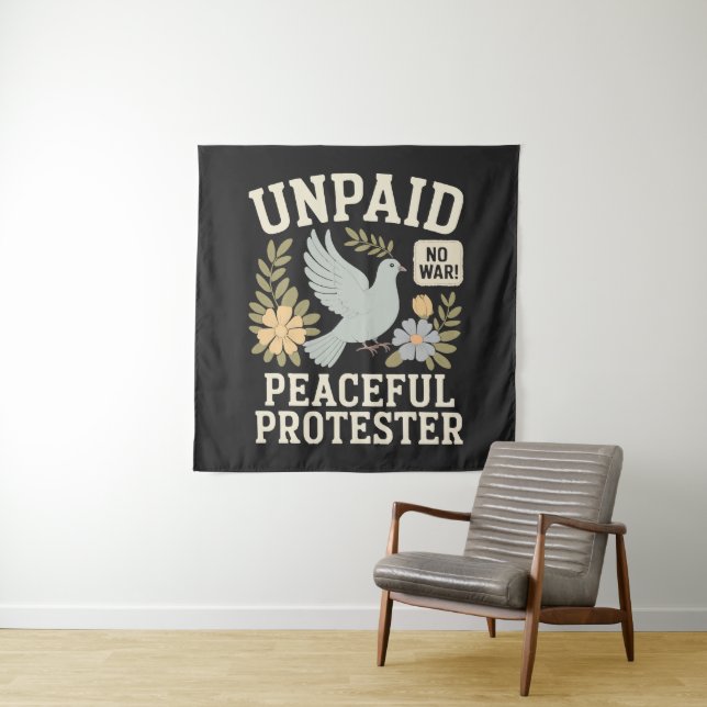 Tapiz manifestante pacífico no remunerado (In situ)
