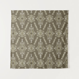 Tapiz Mano étnica dibujada en mosaico boho