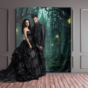 Tapiz Mansión Gothic Moody Dark Forest Candlelit