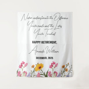Tapiz Manta personalizada de jubilación flor Regalo pers