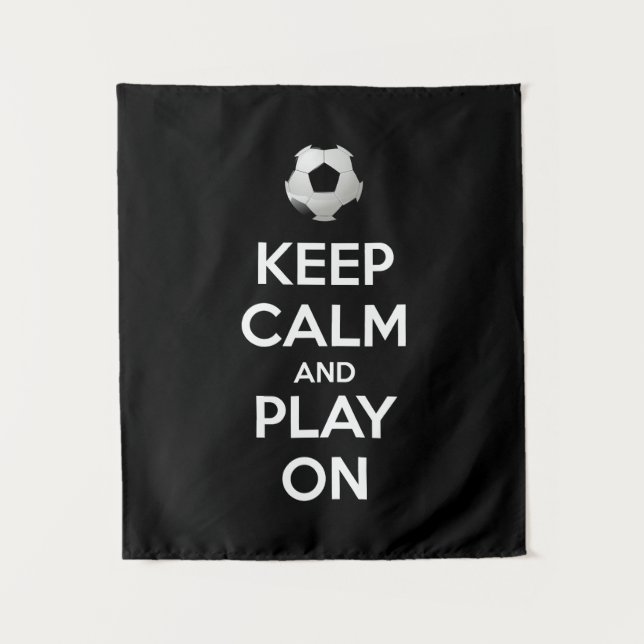 Tapiz Mantener la calma y jugar (Anverso)