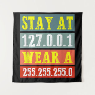 Tapiz Mantente Ingeniero Doméstico Y Usa Máscara Para Lo