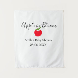 Tapiz Manzana en flor baby shower manzana roja nombre fe