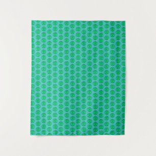 Tapiz Maori Sun Symbol Green Sea Turtles