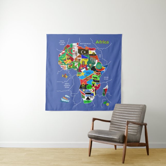 Tapiz Mapa de África (In situ)