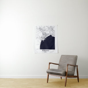 Tapiz Mapa de Alicante España