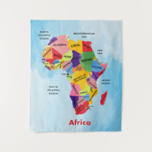 Tapiz Mapa de arte de África